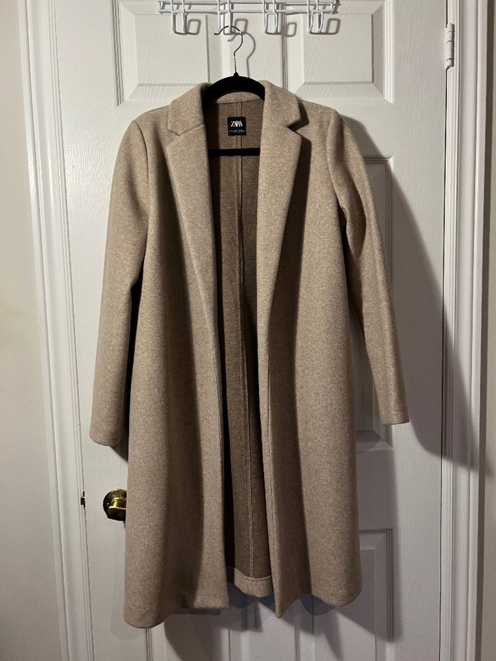 Zara Open-Front Long Trench Coat